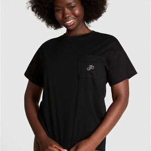 PINK 100% Cotton Bling Tee  Color:Pure Black Bling Size:Medium ****NWT****